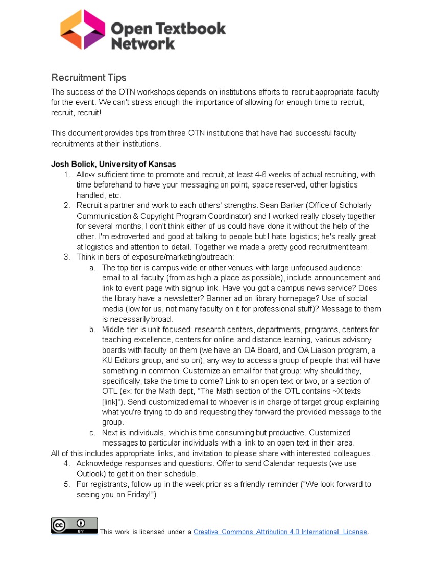 Recruitment Tips - Page 1