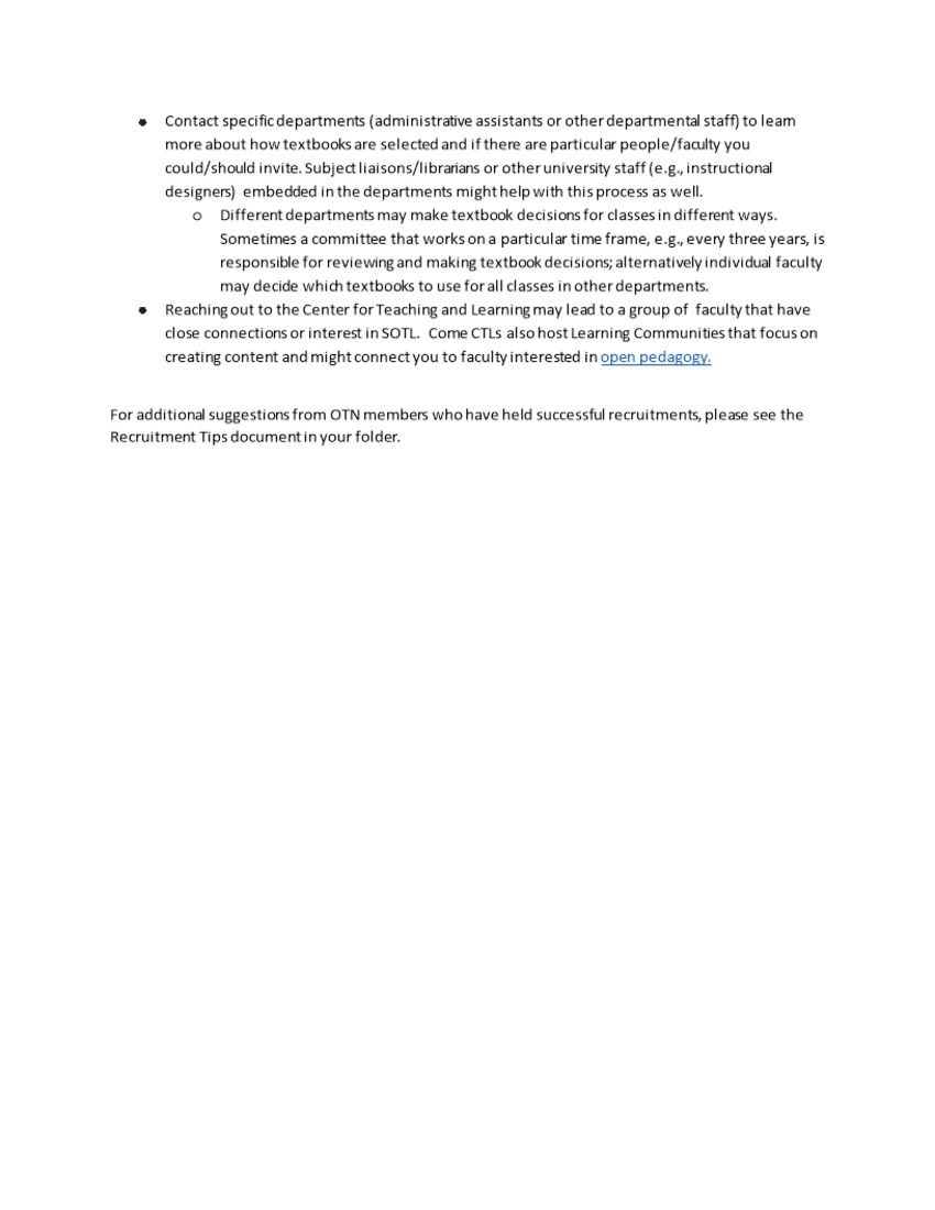 Faculty Recruitment Strategy for Open Textbook Workshops - Page 2