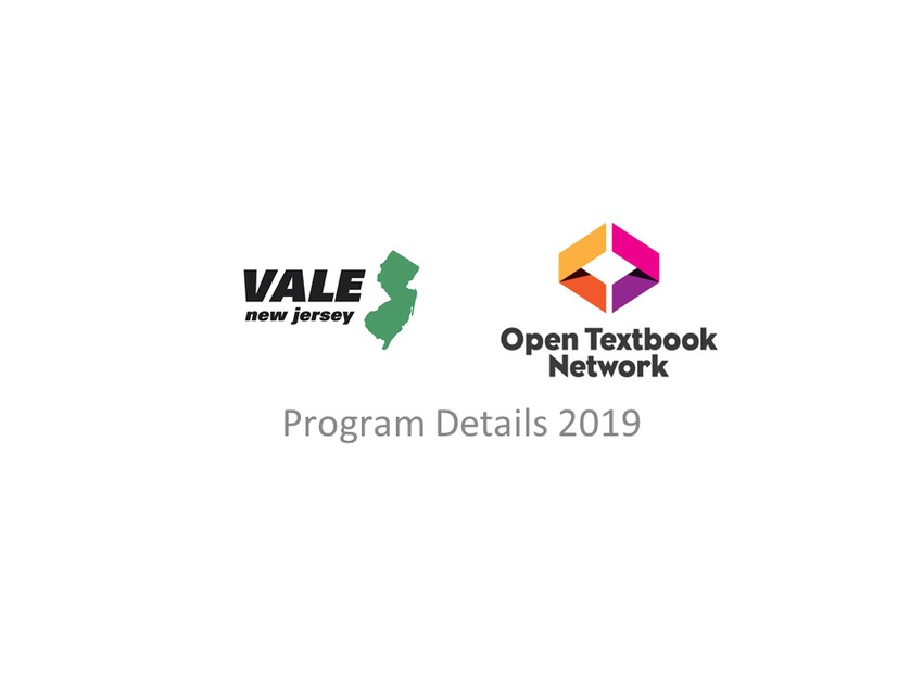 VALE-OTN Program Details 2019 - Page 1
