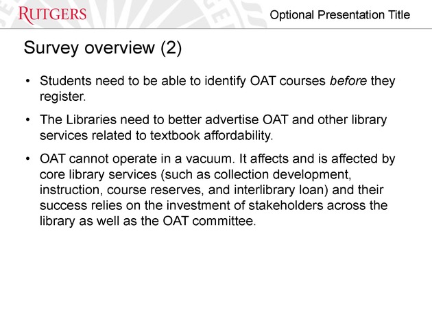 The Evolution of Rutgers University’s Open and Affordable Textbook (OAT) Program - Page 11