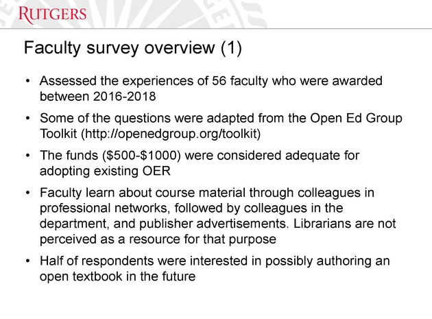 The Evolution of Rutgers University’s Open and Affordable Textbook (OAT) Program - Page 12
