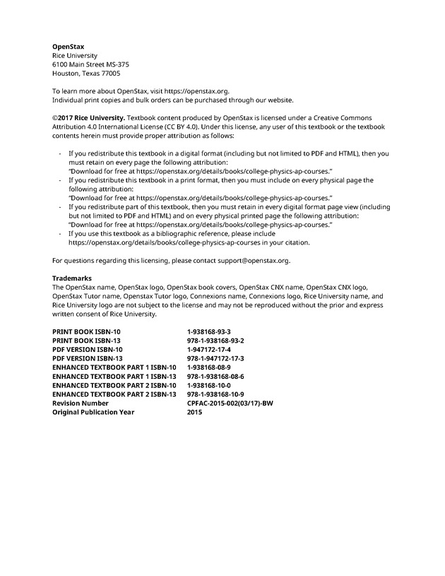 College Physics (AP Courses) - Front Matter 4