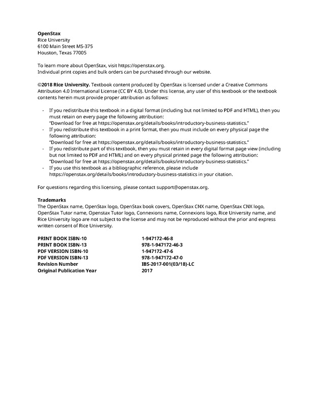 Business Statistics - Front Matter 4