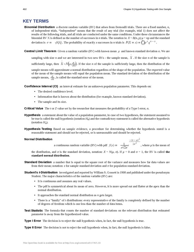 Business Statistics - Page 398