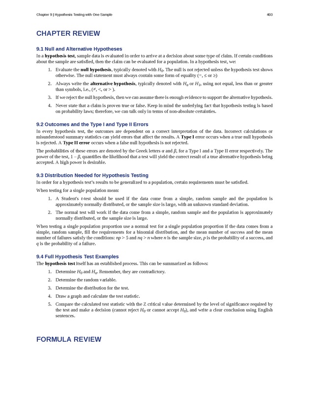 Business Statistics - Page 399