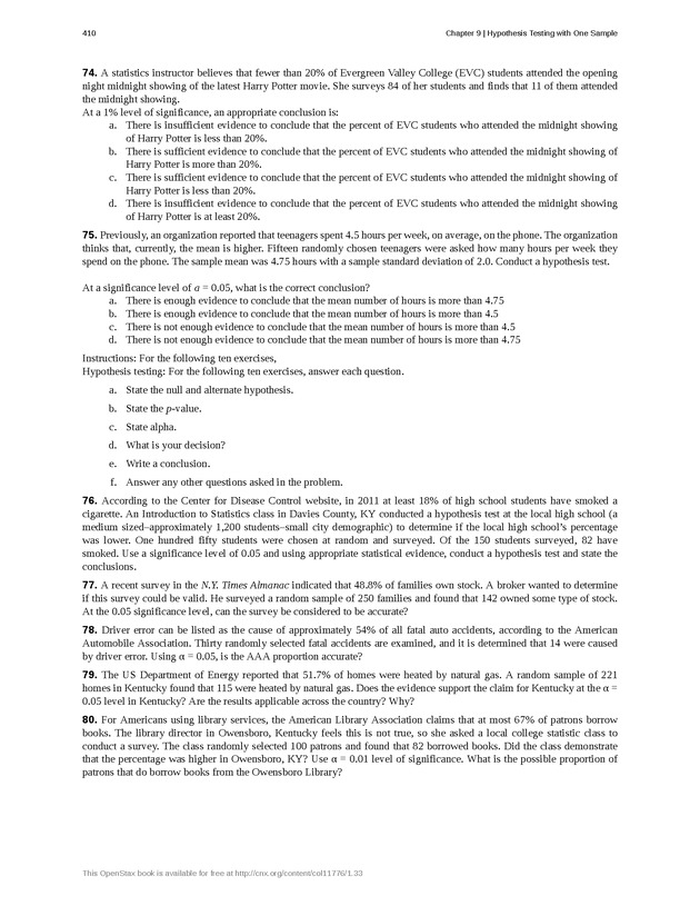 Business Statistics - Page 406