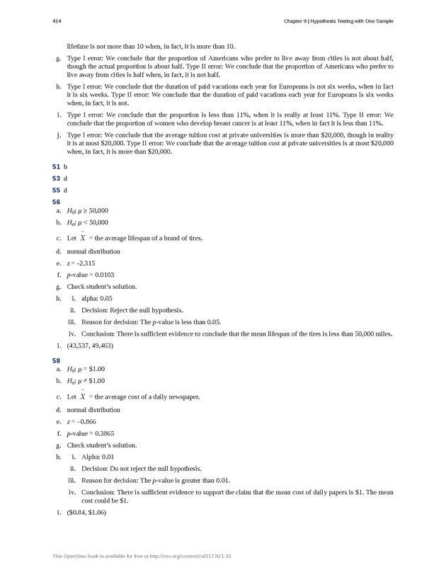 Business Statistics - Page 410