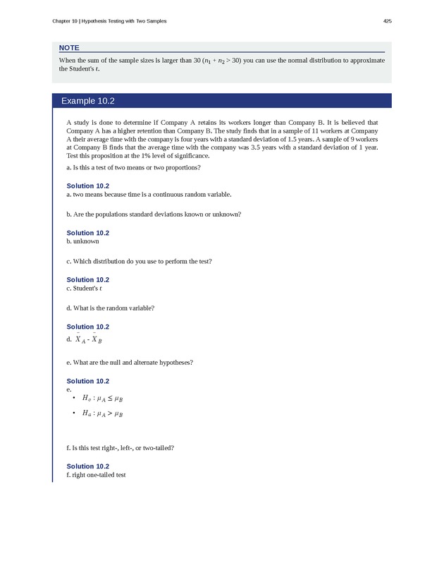 Business Statistics - Page 421