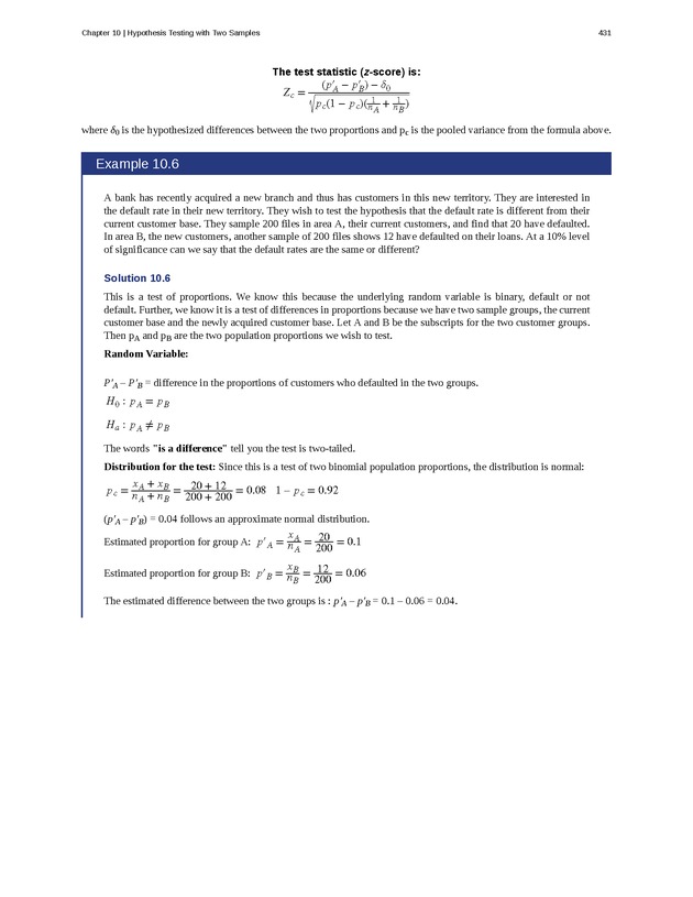 Business Statistics - Page 427