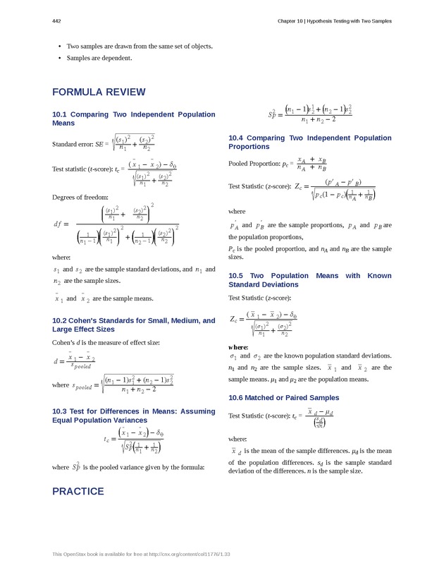 Business Statistics - Page 438