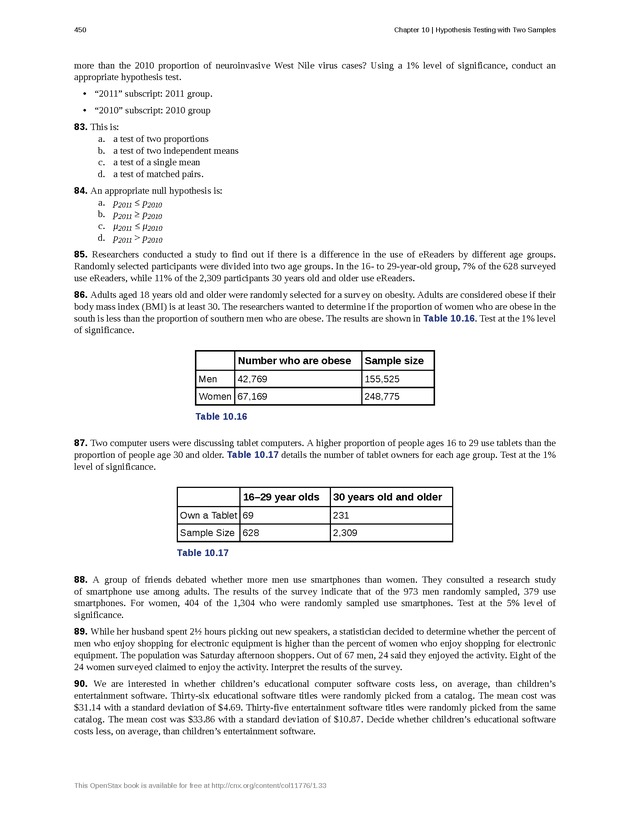 Business Statistics - Page 446
