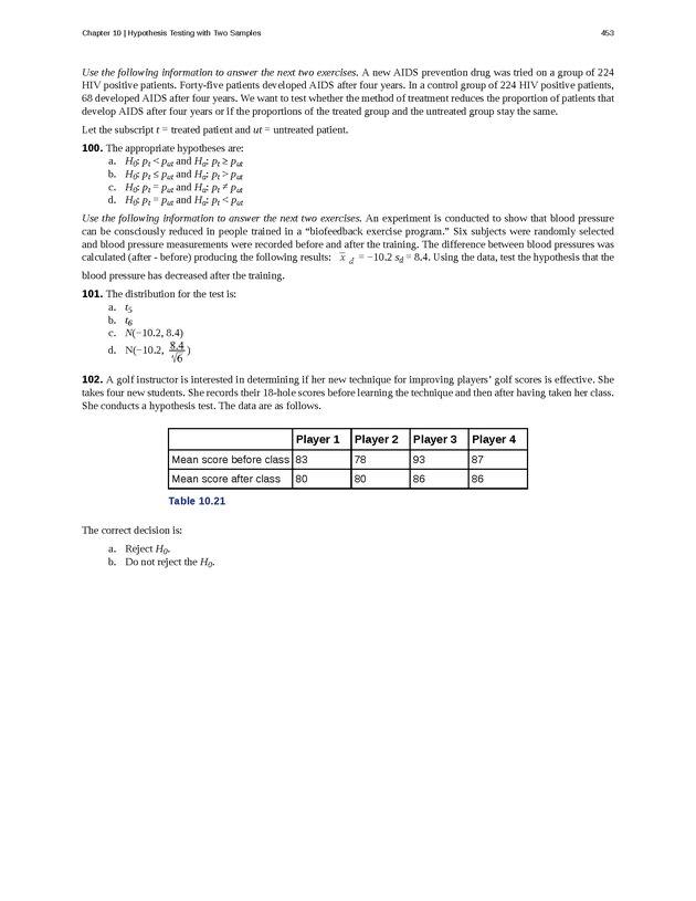 Business Statistics - Page 449