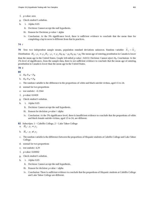 Business Statistics - Page 457