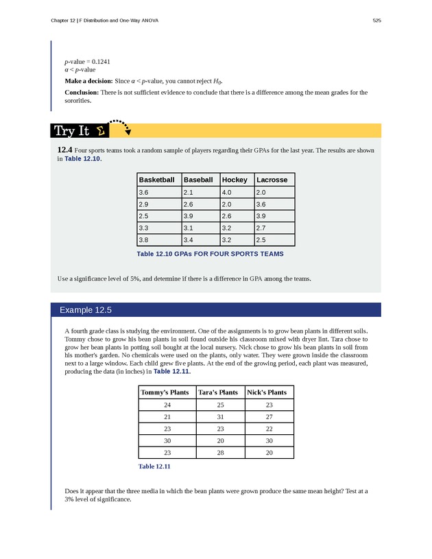 Business Statistics - Page 521
