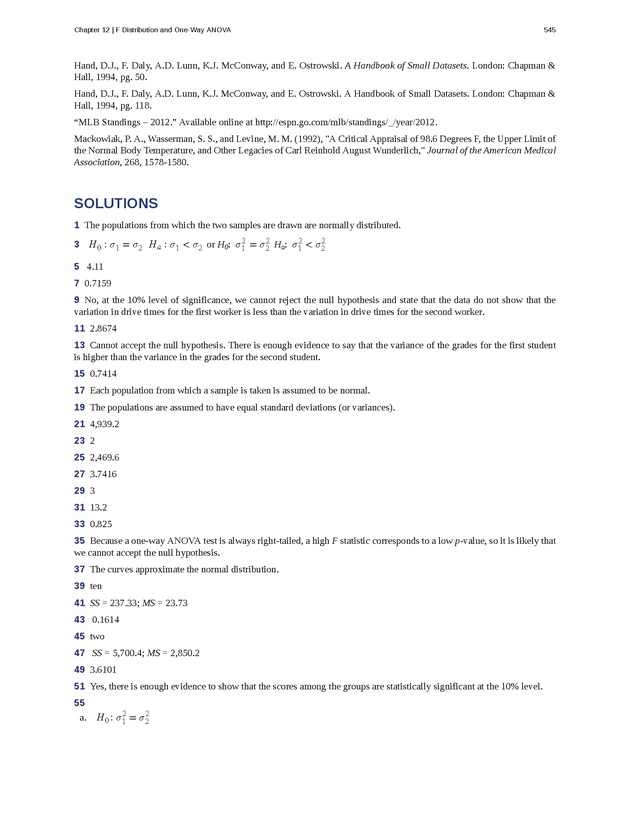 Business Statistics - Page 541