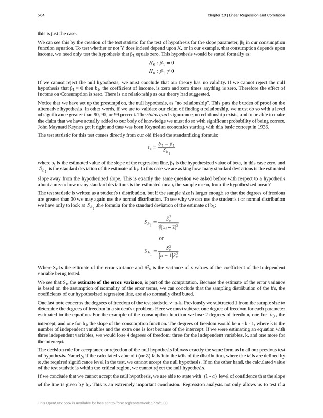 Business Statistics - Page 560