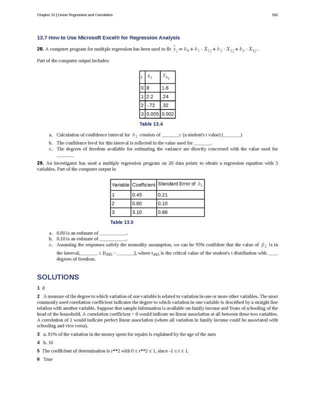 Business Statistics - Page 587