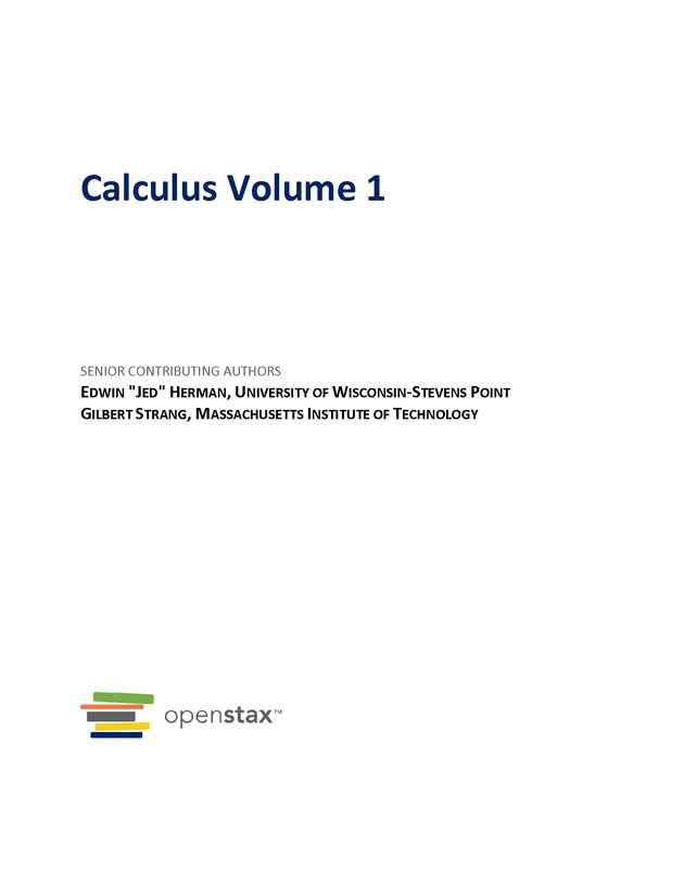 Calculus Volume 1 - Front Matter 3
