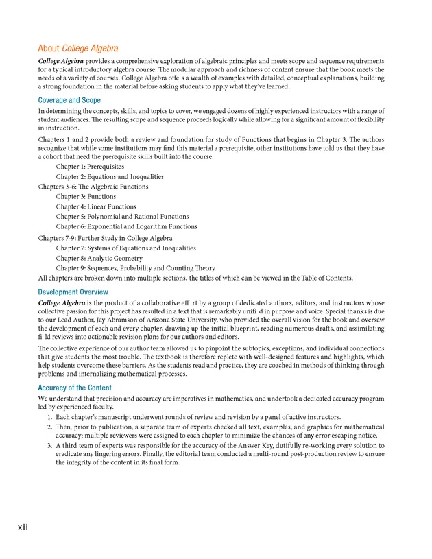 College Algebra - Front Matter 14