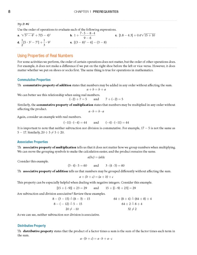 College Algebra - Page 8