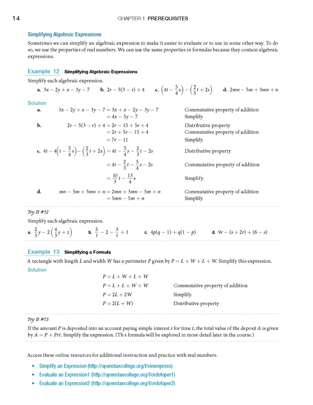 College Algebra - Page 14