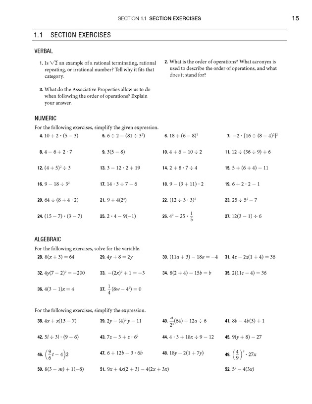 College Algebra - Page 15