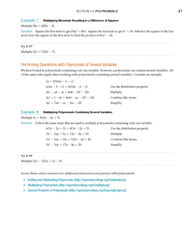 College Algebra - Page 47