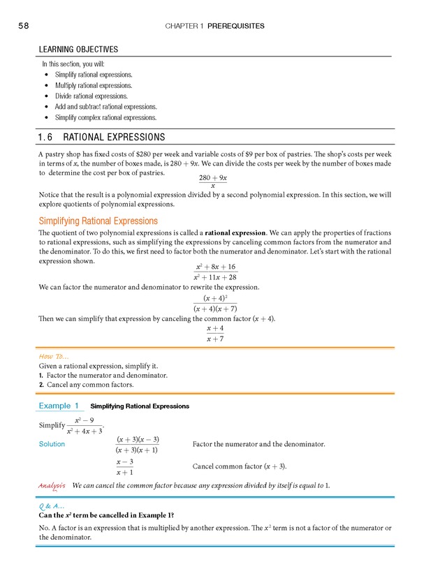 College Algebra - Page 58