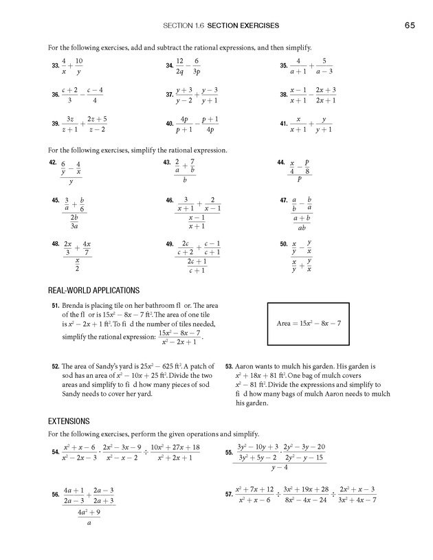 College Algebra - Page 65
