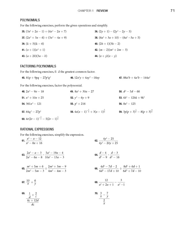 College Algebra - Page 71