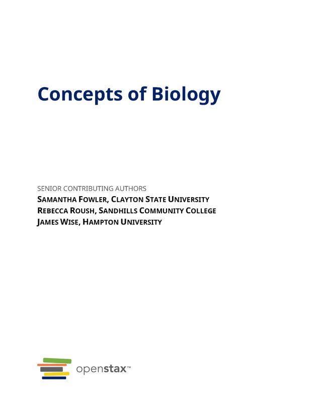 Concepts of Biology (non-majors) - Front Matter 3