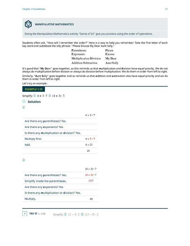 Elementary Algebra - 