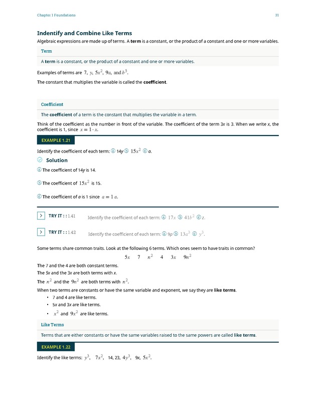 Elementary Algebra - 