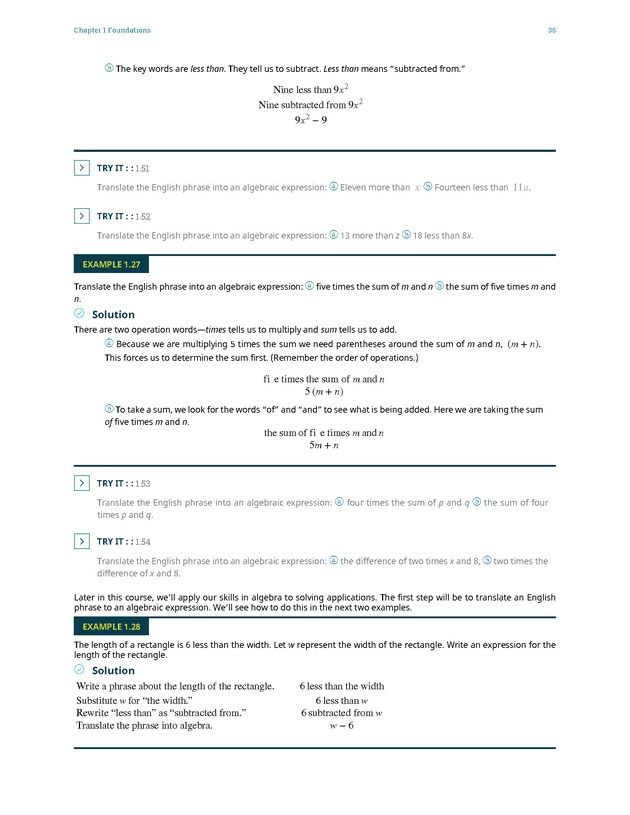 Elementary Algebra - 