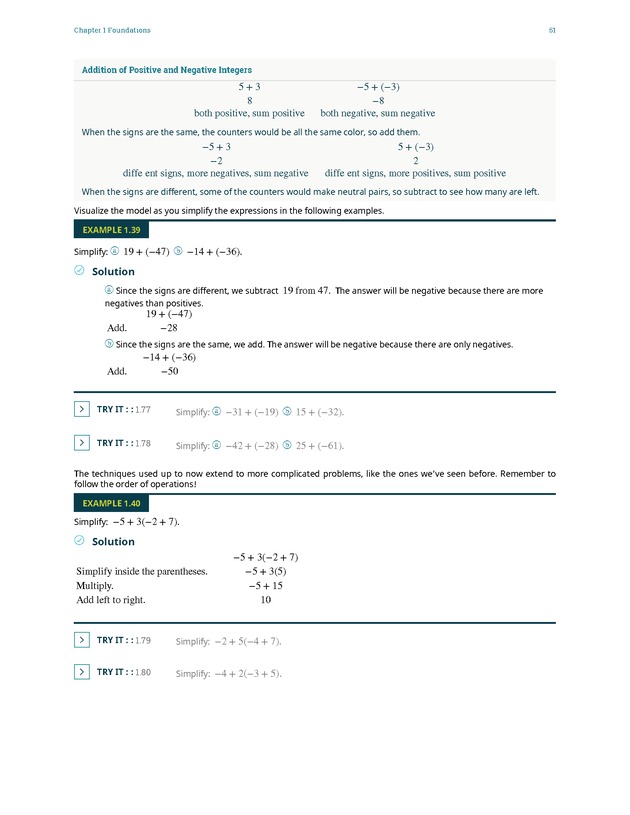 Elementary Algebra - 