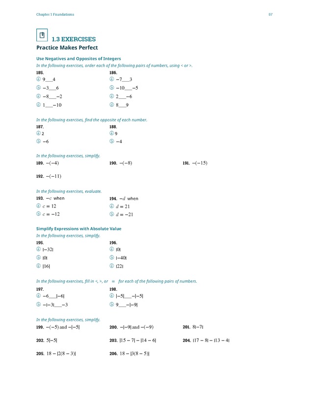 Elementary Algebra - 
