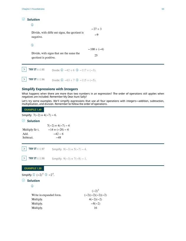 Elementary Algebra - 