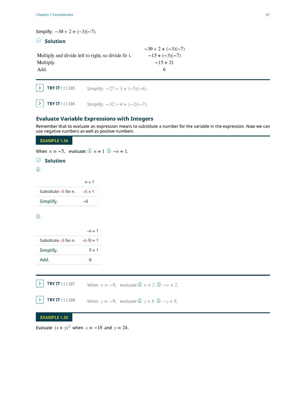Elementary Algebra - 