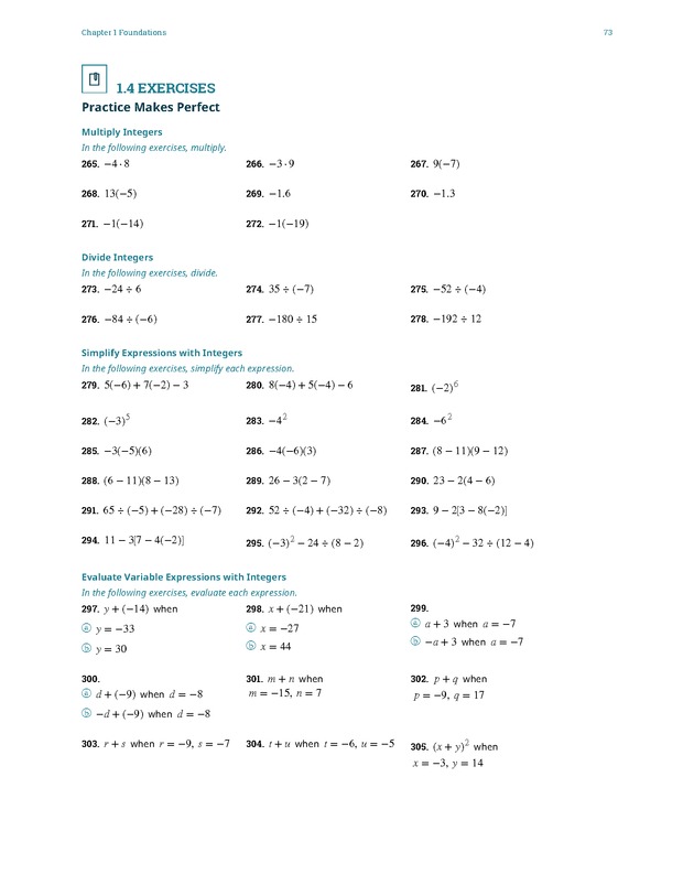 Elementary Algebra - 