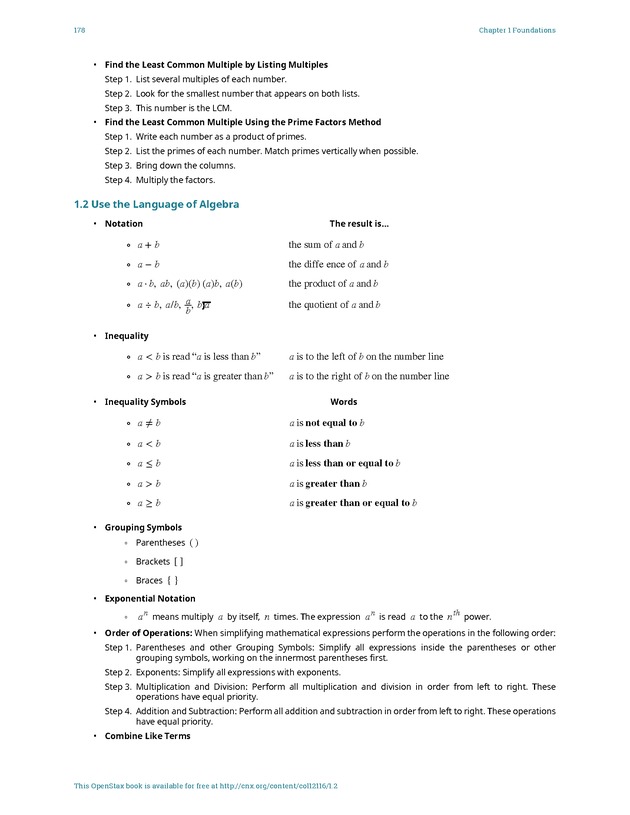 Elementary Algebra - 