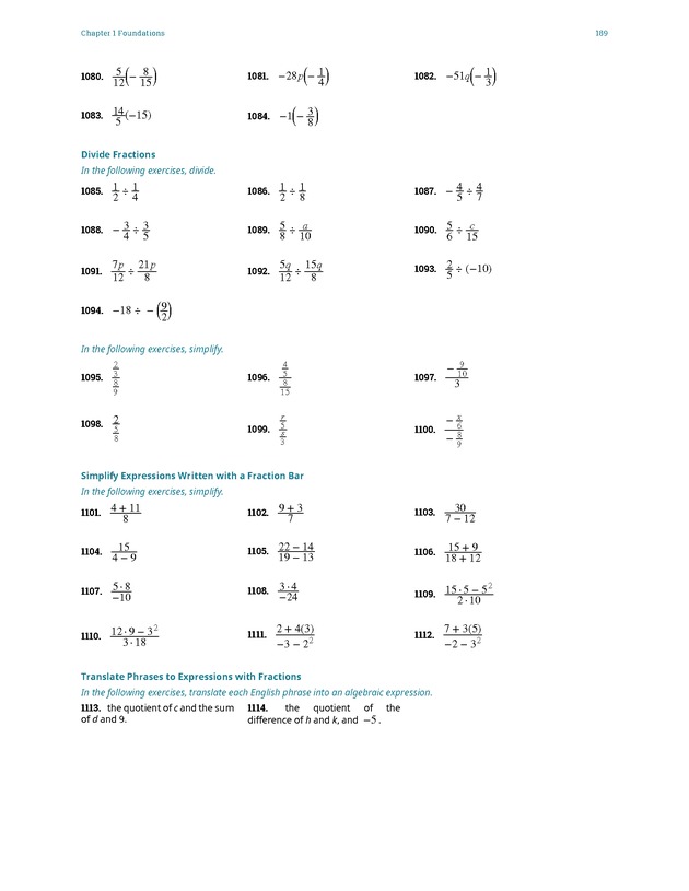 Elementary Algebra - 