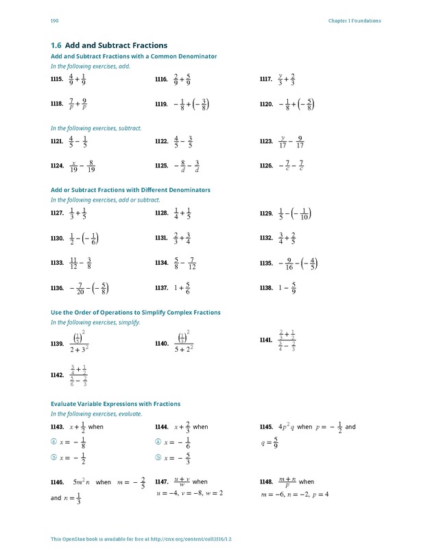 Elementary Algebra - 