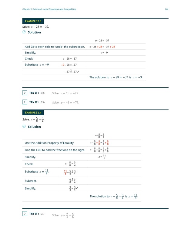 Elementary Algebra - 