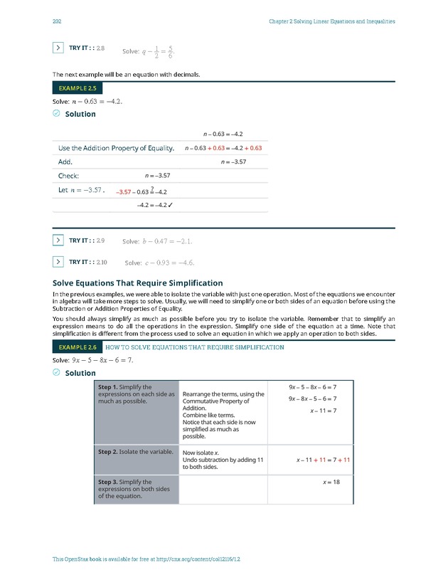Elementary Algebra - 