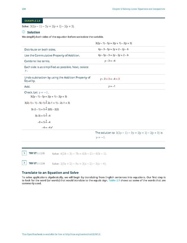 Elementary Algebra - 