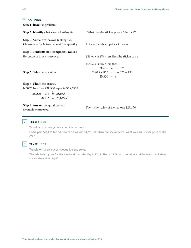 Elementary Algebra - 