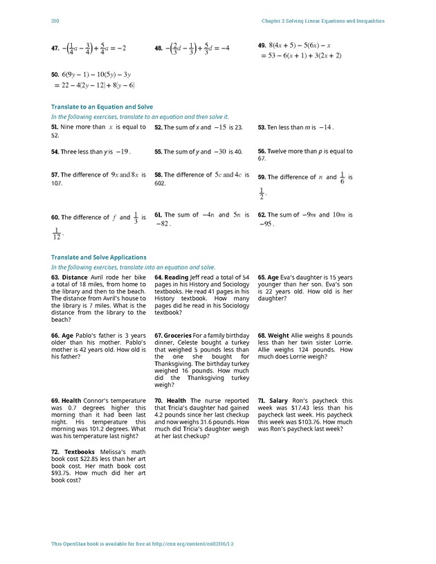 Elementary Algebra - 