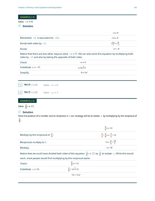 Elementary Algebra - 