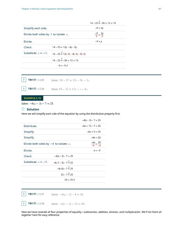 Elementary Algebra - 