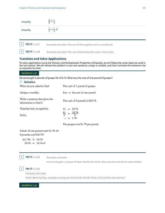 Elementary Algebra - 